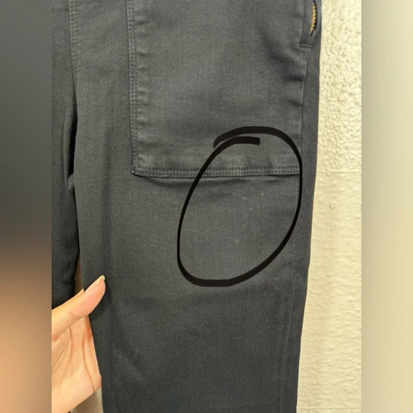 Frame Le Flare de Francoise Jeans Black Side Zip Cotton Blend Pockets Women’s 27 - Picture 12 of 15